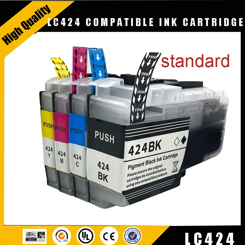 

Einkshop Standard capacity LC424 LC-424 Compatible Ink cartridge For Brother DCP-J1200DW DCP-J1200W DCP-J1200WE printer【Europe】