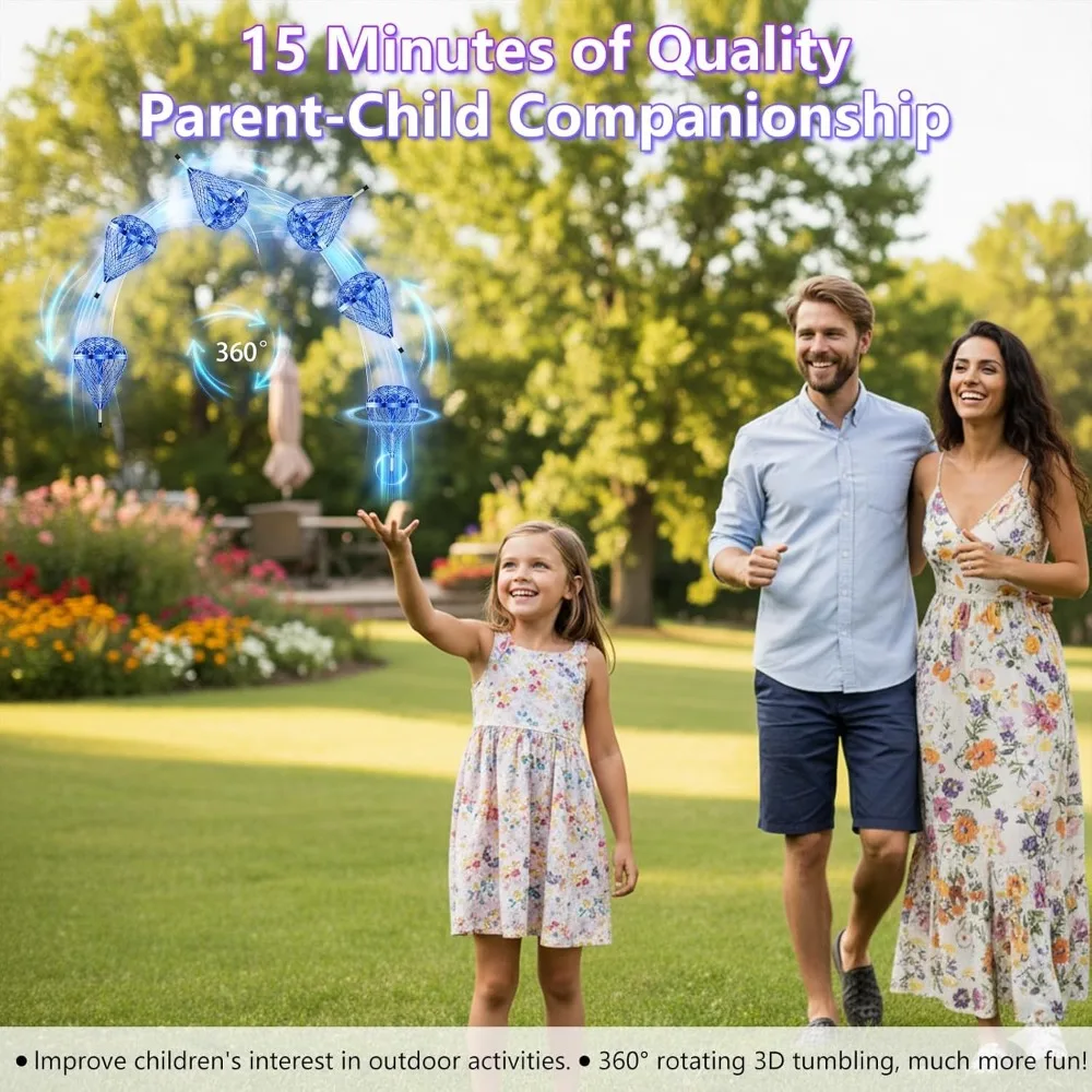 2025 USB oplaadbaar vliegend stuiterend balspeelgoed: met de hand bestuurd met 3D-flips voor interactief plezier voor meerdere spelers