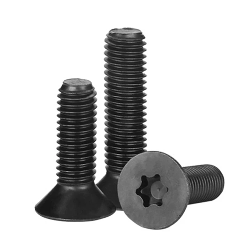 100pcs/lot Flat Countersunk Screw Six Lobe Bolt Torx Head Machine screw M2 M2.5 M3 M4 M5 M 6 Black 304 Stainless Steel