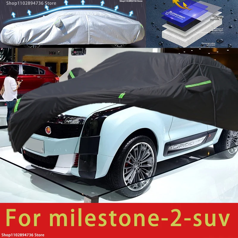 

For Milestone2 Fit Outdoor Protection Car Covers Snow Cover Sunshade Waterproof Dustproof Exterior black car cover