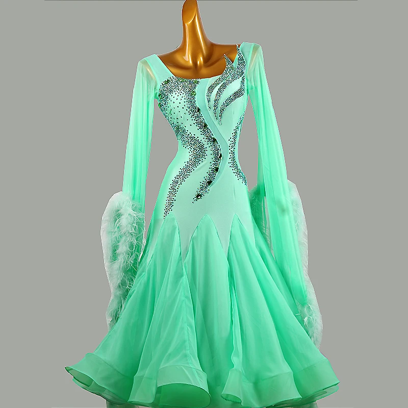 

Ballroom Dance Competition Dresses Dance Costumes Waltz Dress For Dancing Clothes Dance Wear Dress Rumba Standard Ballroom Dress