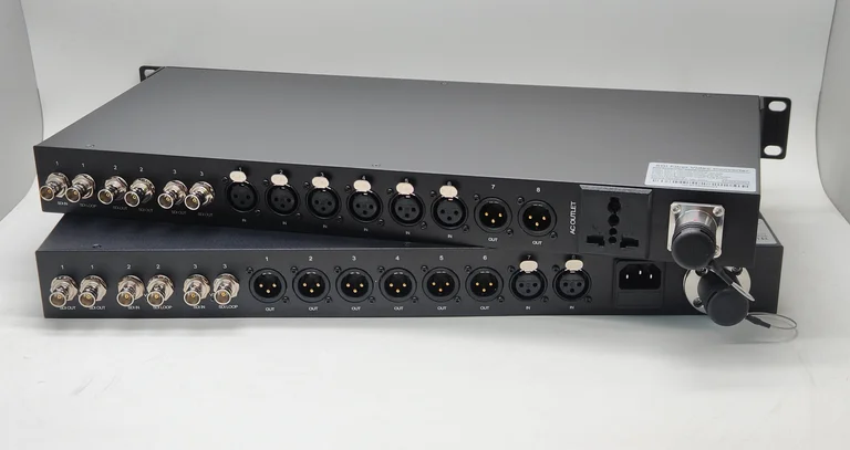 3 Channels 12G SDI Video with Loopout XLR Audio Lemo 3K93C Fiber Optic Transmitter Receiver Converter Extender