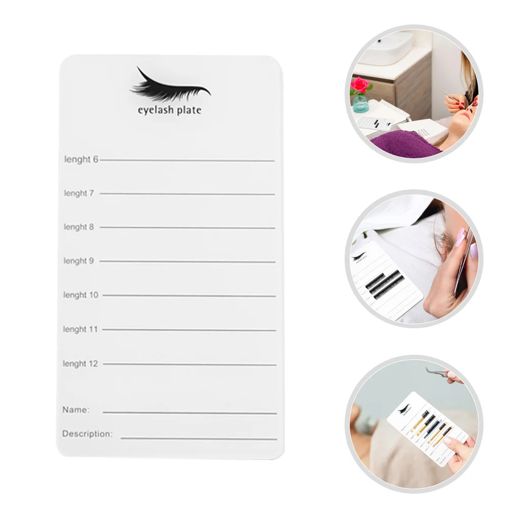 4Pcs Acrylic Eyelash Grafting Board 6-12Mm Lash Extension Tray Lightweight Portable False Lash Storage Display Holder for Salon