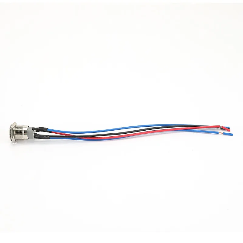 16mm Round Metal Button Switch, Waterproof Self-locking Self-reset LED Light Push Button Switch
