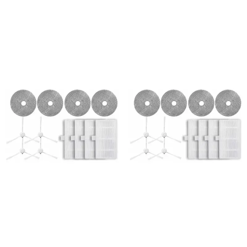2X Vacuum Cleaner Parts For Lydsto W2 Replacement Spare Parts Side Brush Filers Mop Rag Accessories
