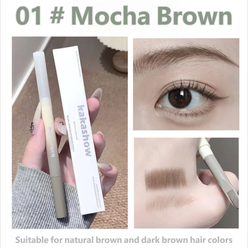 Waterproof Double-Ended Eyebrow Pencil Ultra Fine Eyebrow Pencil Sweat-proof Long Lasting Professional Eye Makeup Cosmetics