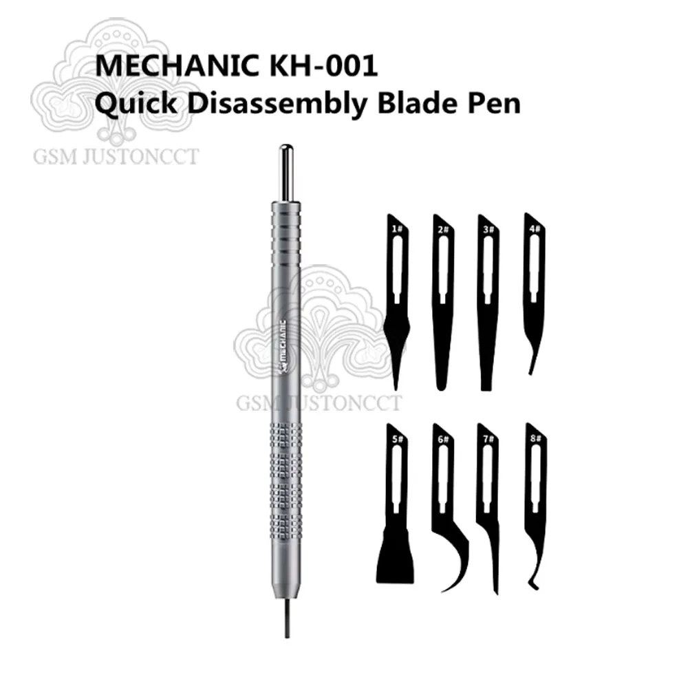 Mechanic KH-001 Quick Disassembly Knife Mobile Phone Motherboard IC Remove Glue Rework Blade CPU Chip Disassembly Pry Knife Kit