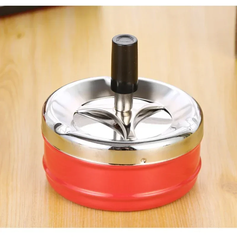 Portable Dining Table Round Rotating Cigarette Ash Tray Hotel Decoration with Lid Ashtray Boyfriend Gift Desk Accessories