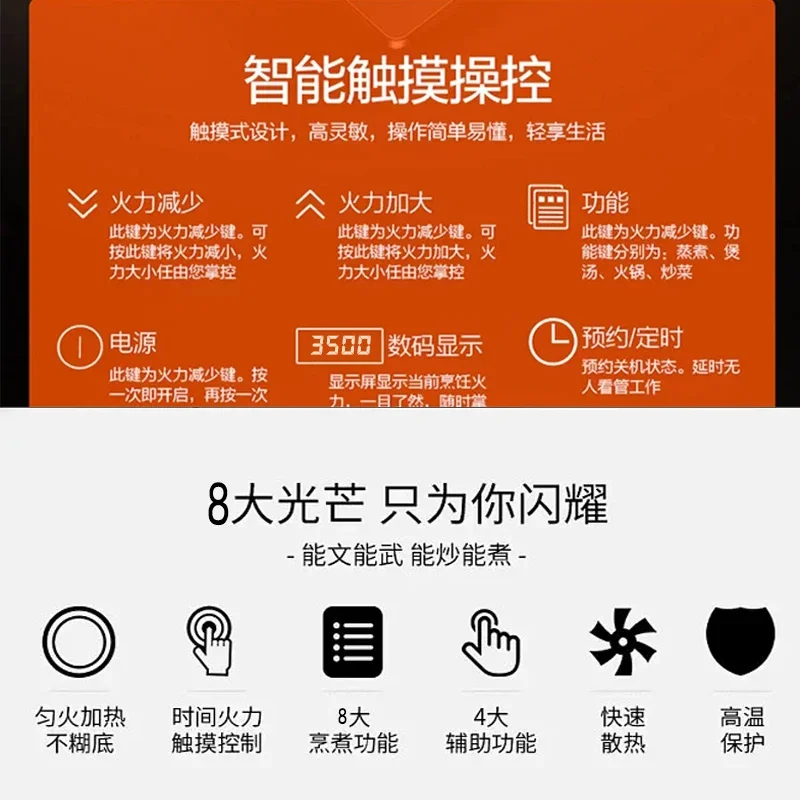 Eingebetteter Induktion sherd Einzel brenner mit Hochleistungs-Gas kochfeld ern eingebetteter Herd integrierte Küche eingebettet 33*28