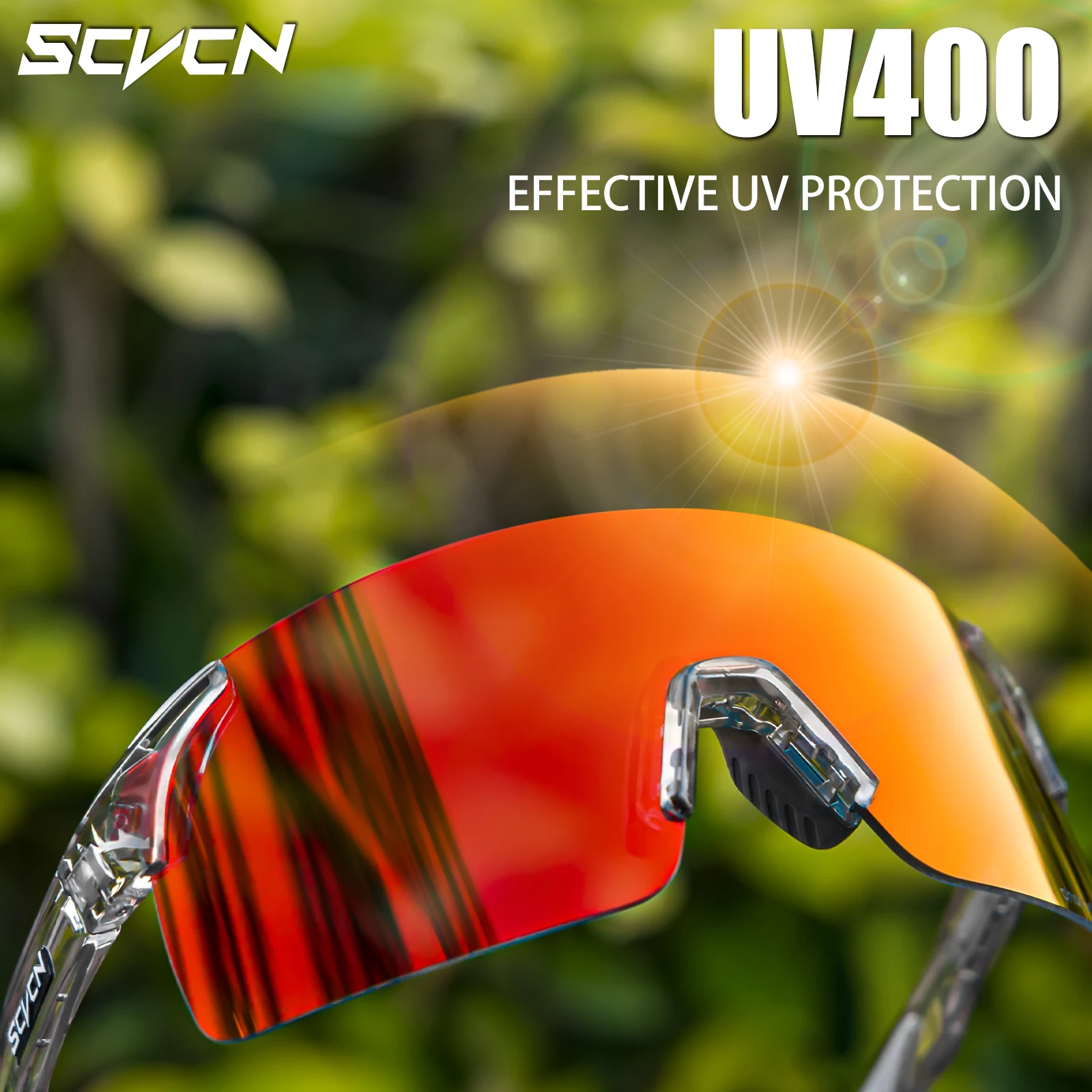 SCVCN Photochromic Cycling Sunglasses UV400 Cycling Glasses Sports Goggles Bicycle Eyewear Sunglasses Outdoor MTB Bike Glasses