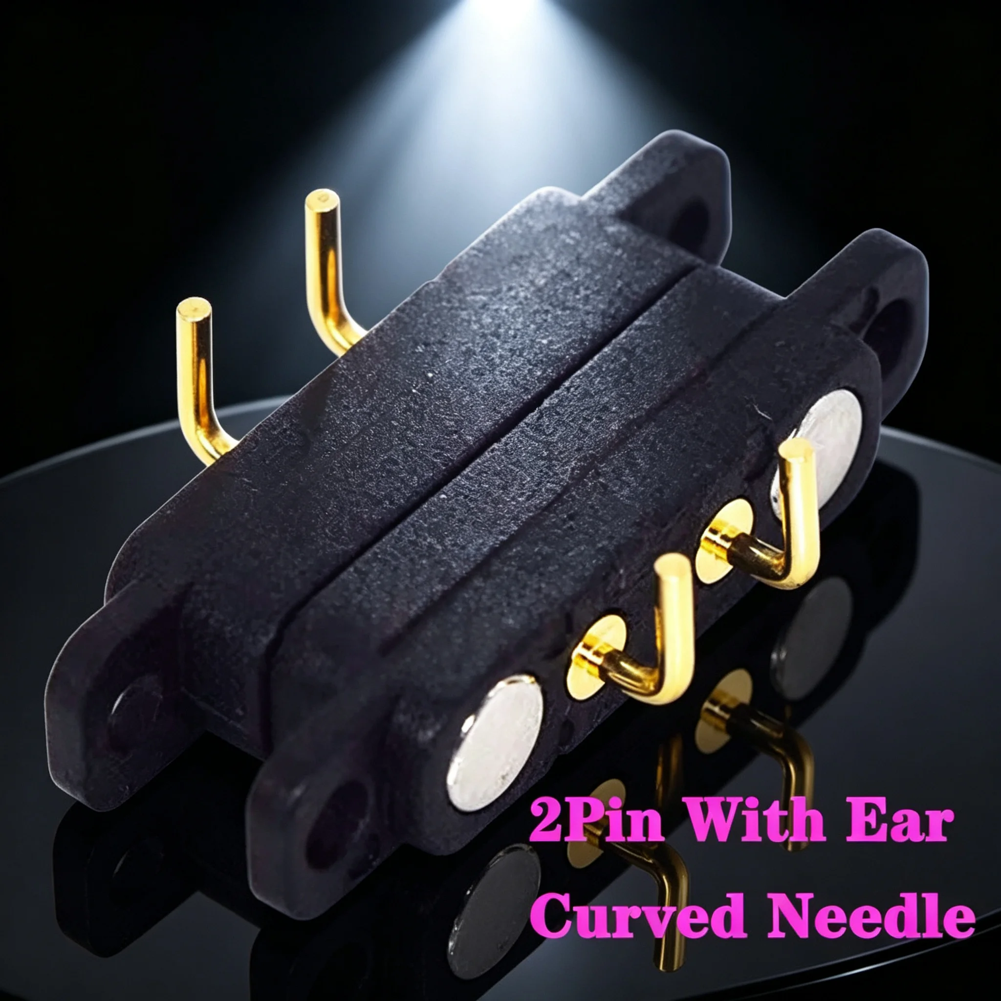 10Pair Curved Needle 2A DC Magnetic Pogo Pin Connector 2Pin / 10Pin With ears Pogopin Male Female Spring Loaded DC Power Socket