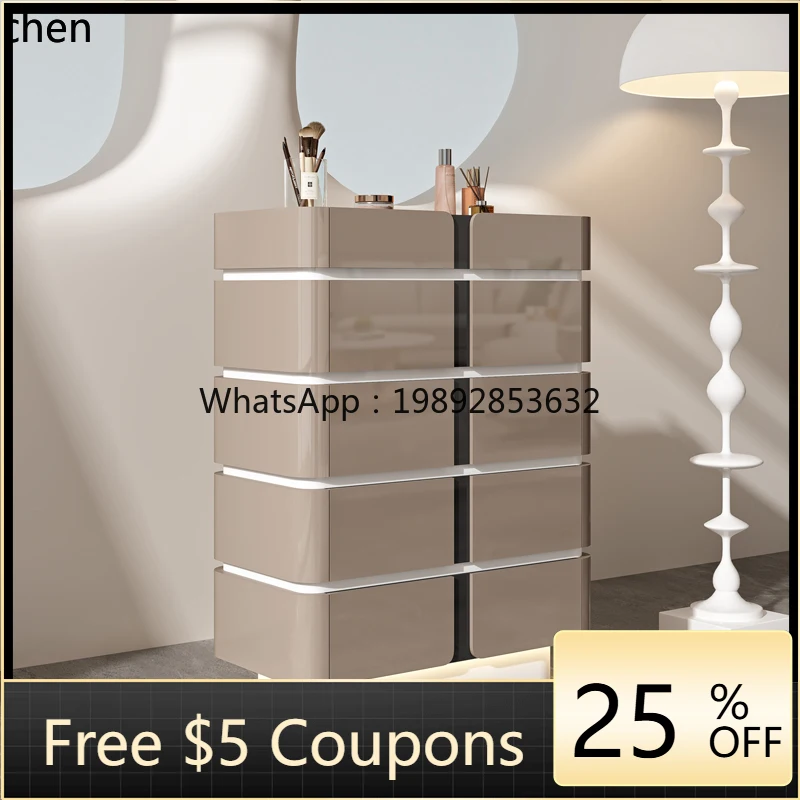 

light luxury solid wood chest drawers high-end cloakroom jewelry cabinet bedroom entrance cabinet high-end bedside cabinet