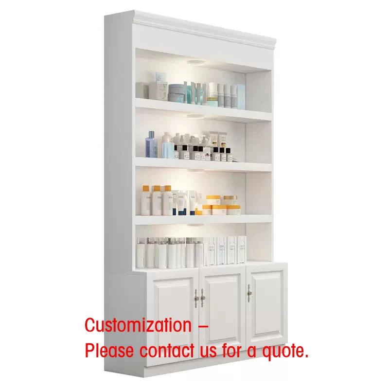 custom.Commercial Furniture Factory Design Durable Wooden Showcase Display Cabinet with Open Shelves Large Capacity S
