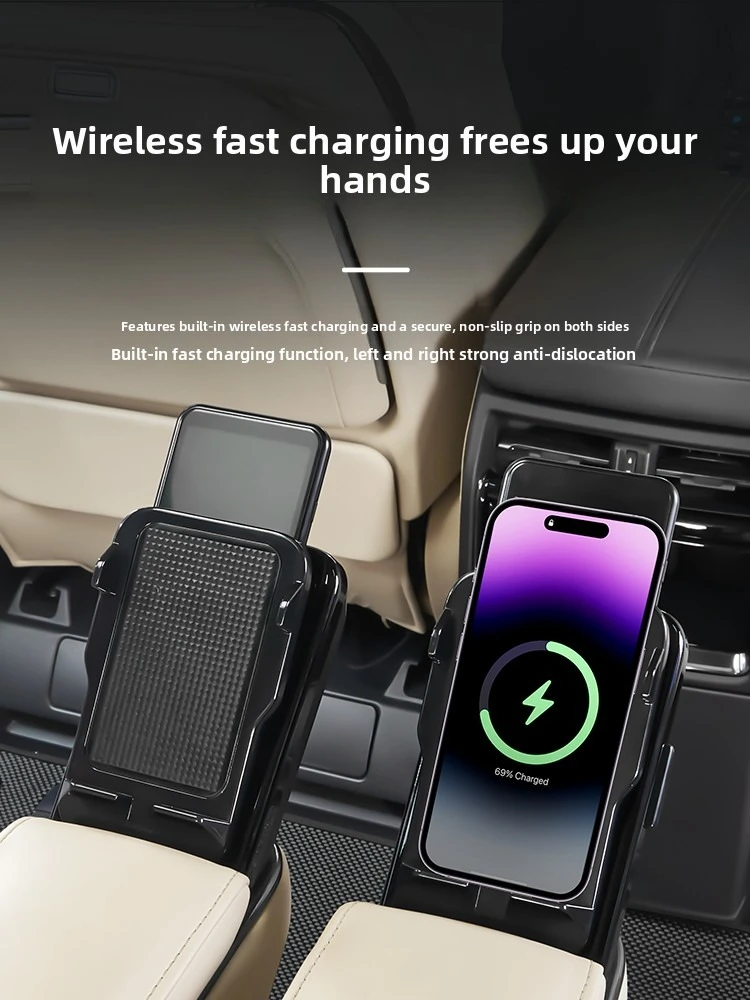 For Toyota 40 series Alphard/Vellfire Mid row wireless charging for mobile phones is durable and long-lasting