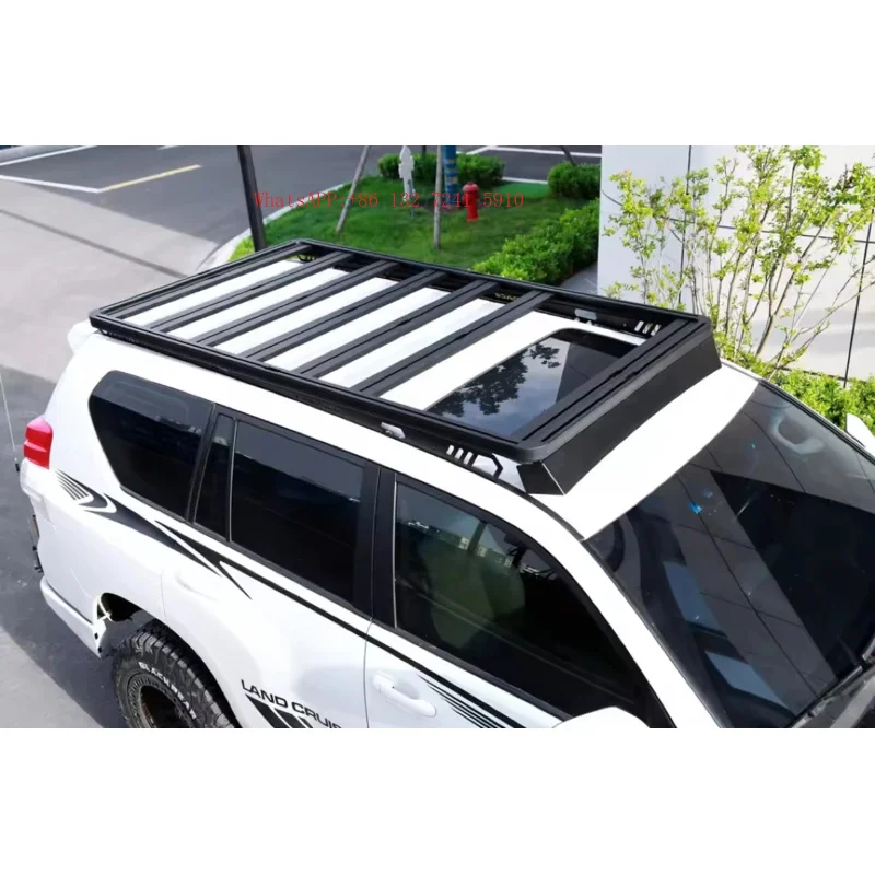 Auto Aluminum Alloy Black Powder Coated Car Roof Rack Basket Lage Cer 4x4 Car Roof Cargo Racks for  LC150
