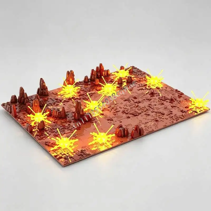 NEW 9103 PCS Geonosis Battle Scene Model Custom Puzzle Sci-Fi Building Blocks DIY Assembly Creative Educational Toy Gift Display