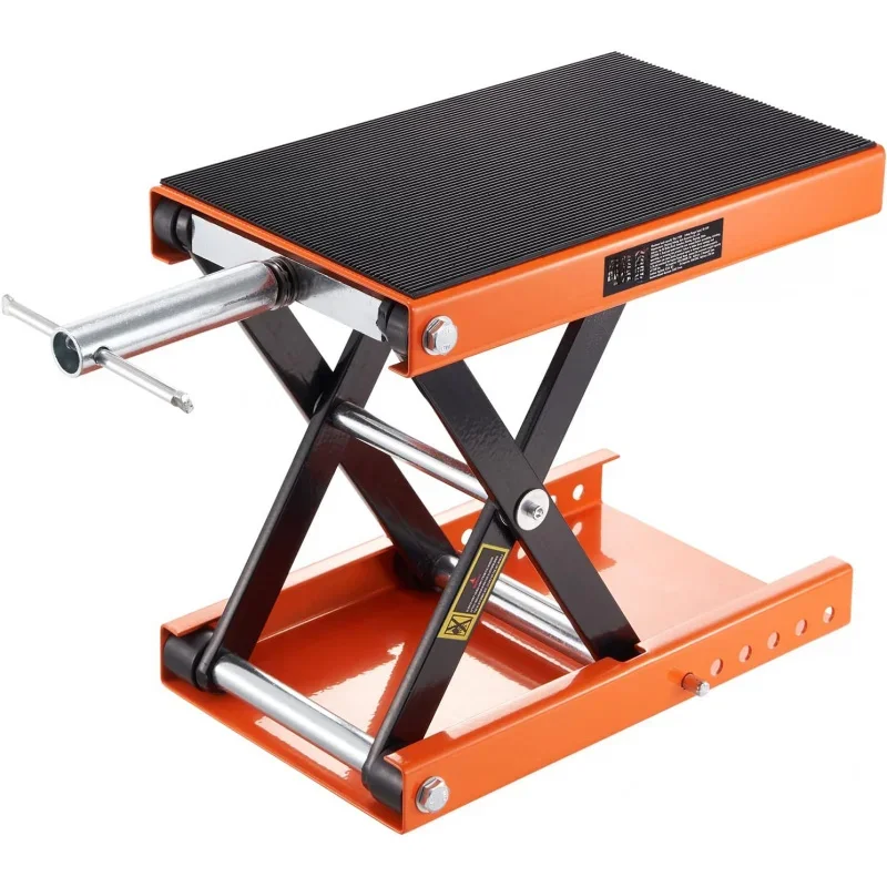 Motorcycle Lift, 1100 LBS Motorcycle Scissor Lift Jack with Wide Deck & Safety Pin, 3.7