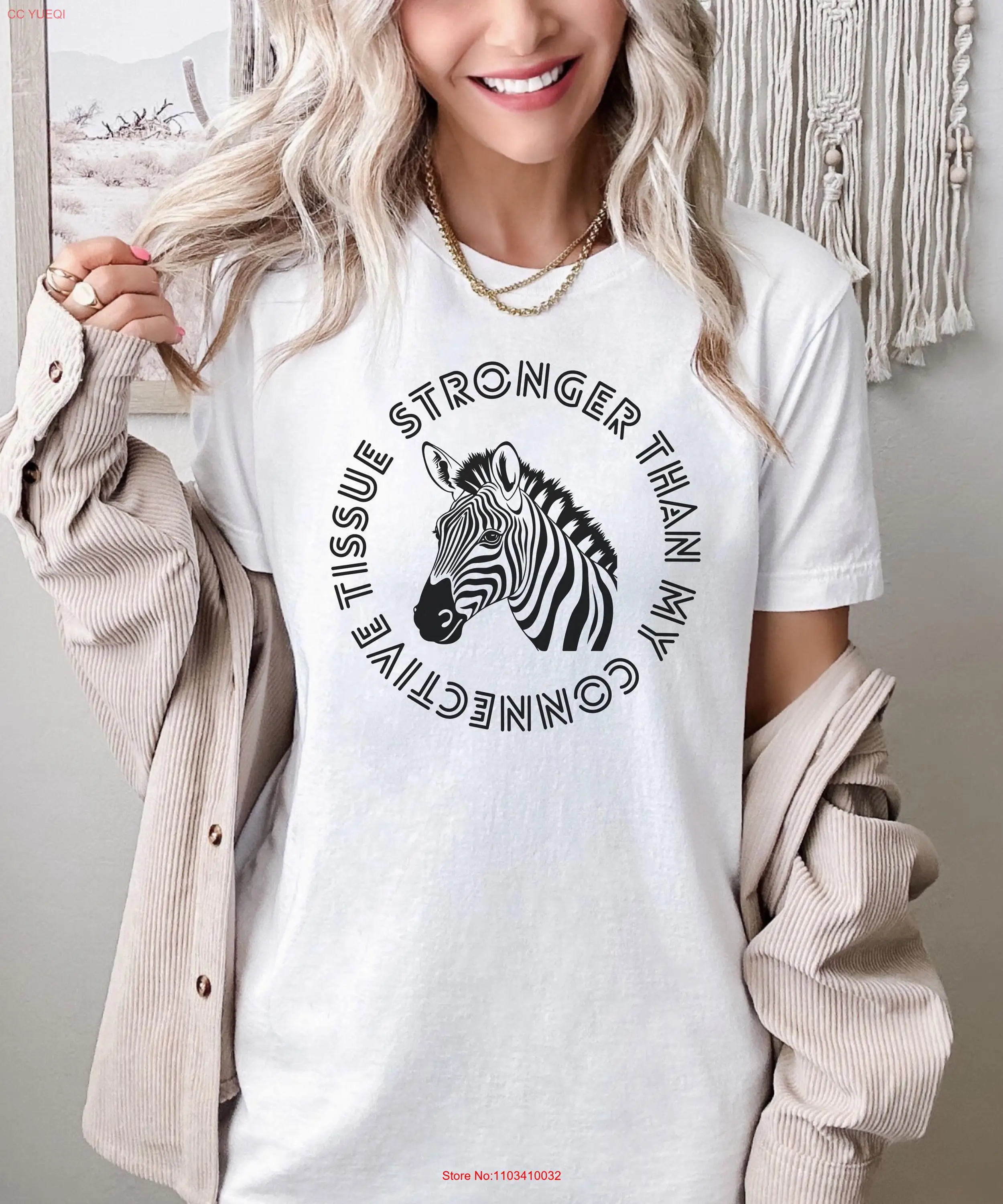 Футболка Stronger Than My Connective Tissue Ehlers Danlos Sydney Hypermobility EDS HEDS с длинными или короткими рукавами