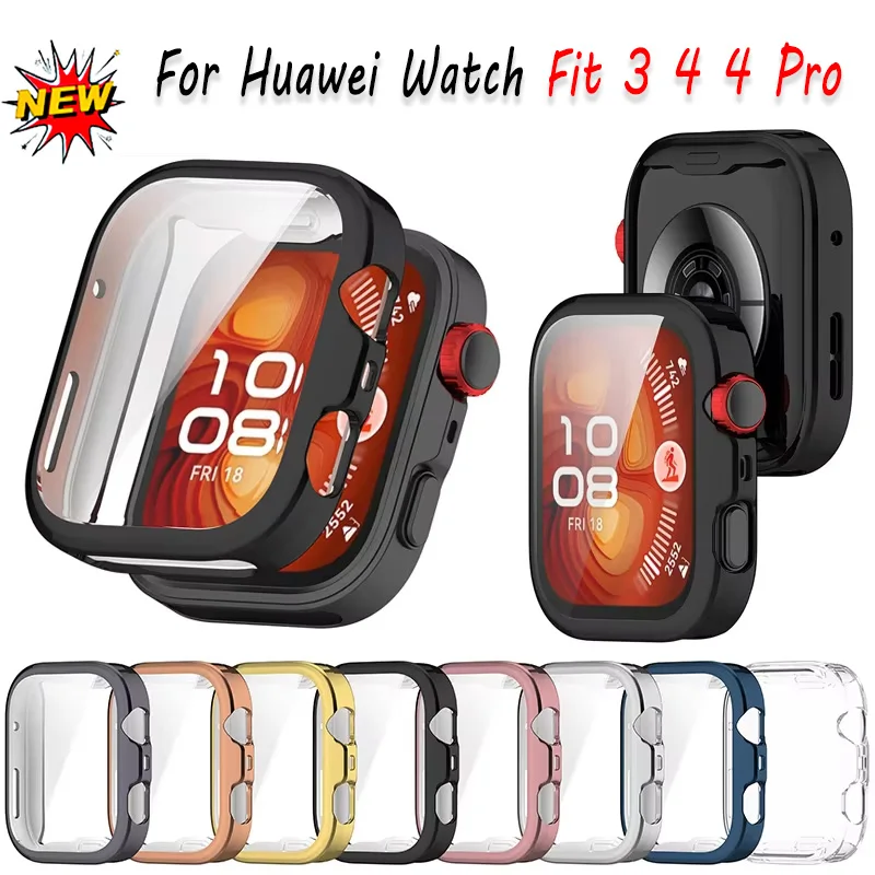 

Мягкий чехол из ТПУ с покрытием для Huawei Watch Fit 3/4/4 pro, силиконовая защитная пленка для экрана Huawei Fit 3 4, аксессуары, чехол