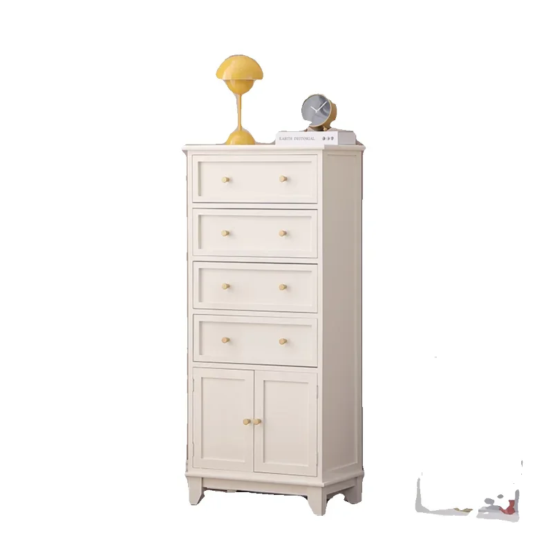 

American retro solid wood chest, bedroom multi-layer storage, household drawer locker, small simple storage