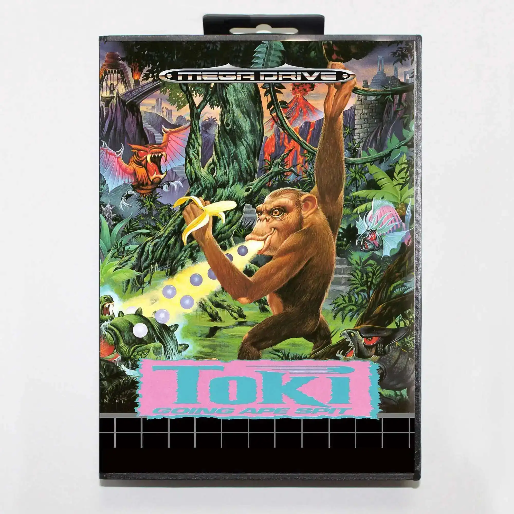 بطاقة لعبة توكي مع صندوق يورو لـ 16 بت سيجا ، نظام megadrive genesis