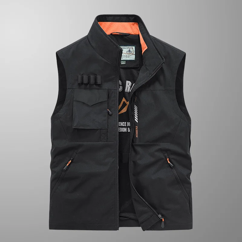 

Outdoor Multi-pocket Vest Camping Hunting Jackets Man Spring Men's Clothing Tactical Sleeveless Jacket Mens Coat Big Size Vests