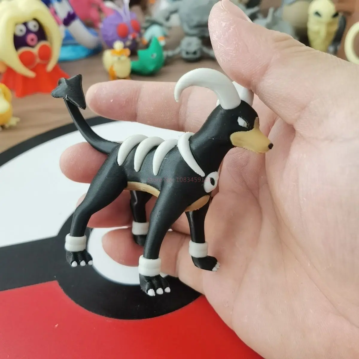 New Pokemon  Houndour Houndoom Action Figure Proportion World 1:20 Diy 3d Printing Kawaii Character Desktop Model Kid Toys Gifts