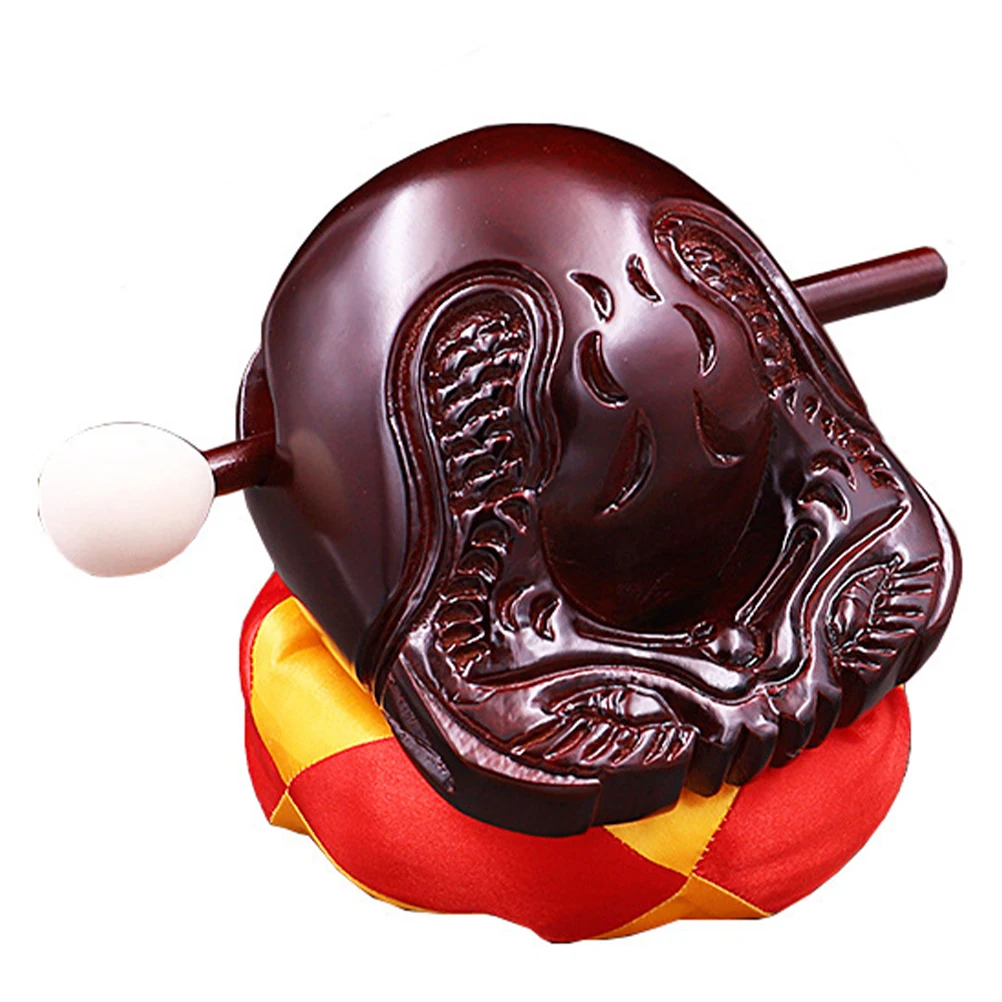

Wood Carved Wooden Fish Set Muyu Percussion Instrument Religion Temple Blocks for Instruments Stick