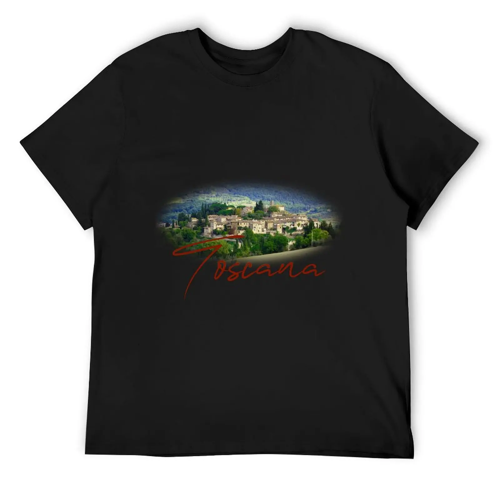 Toscana: Hilltop Town T-Shirt boys animal print hippie clothes Aesthetic clothing cute clothes plain black t shirts men