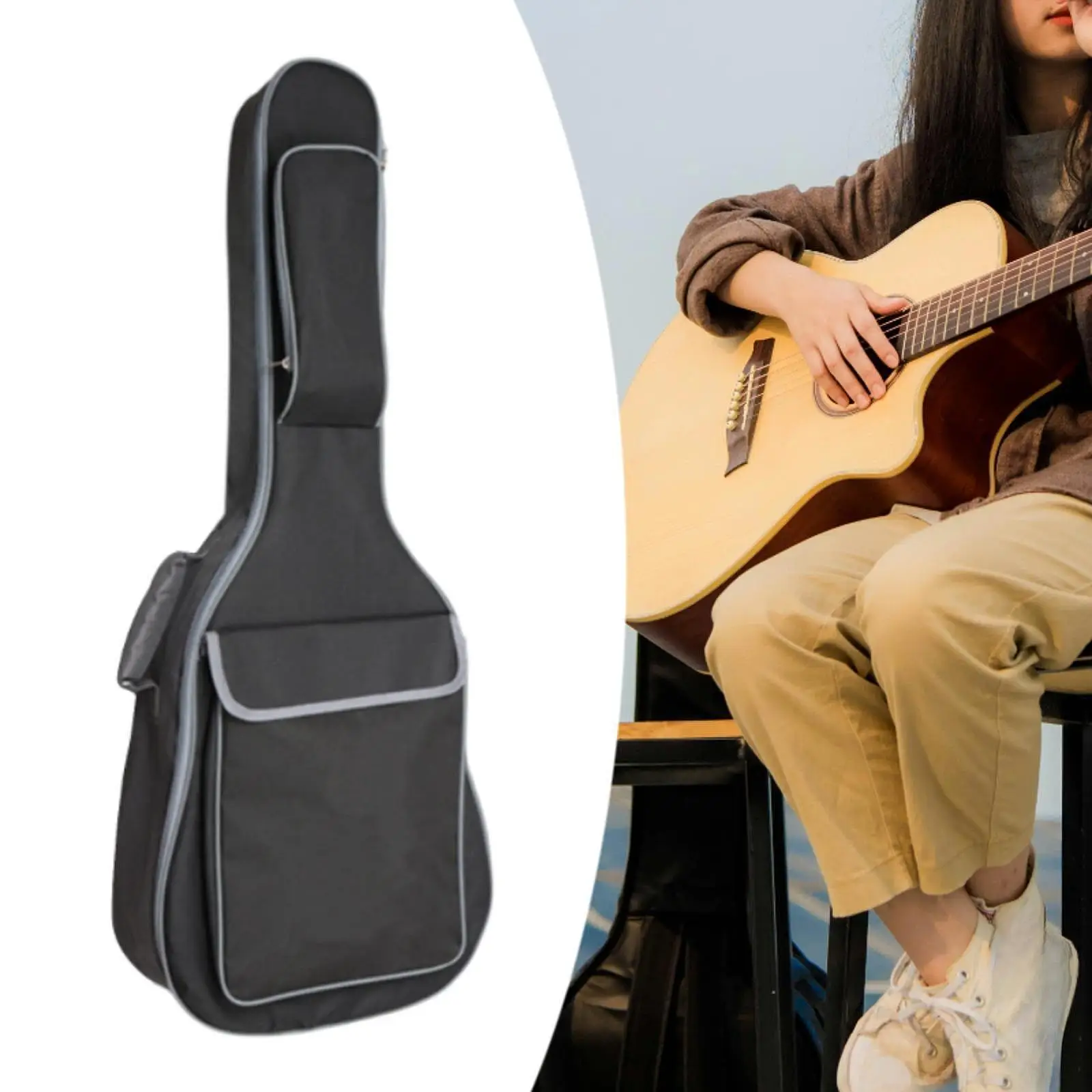 Guitar Gig Bag Thick Padded Thicken 36/41 inch Acoustic Guitar Carrying Case