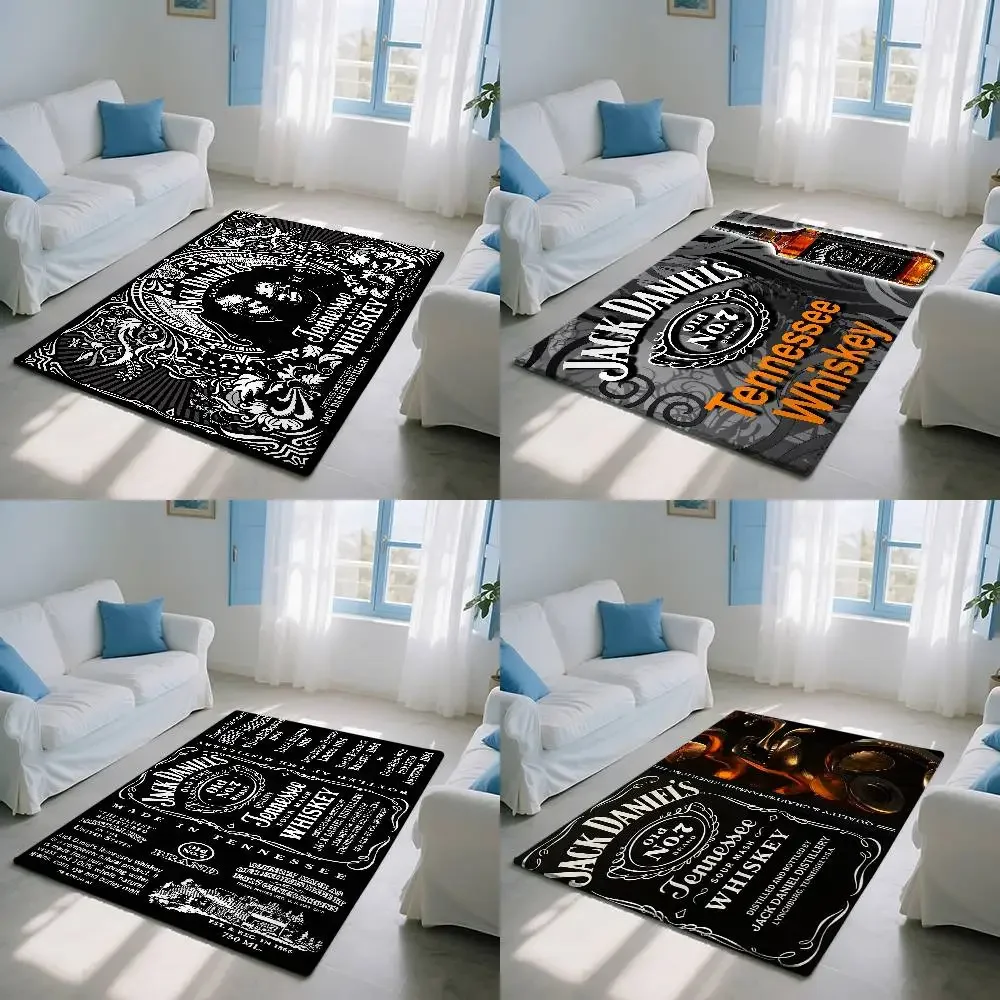 Alfombra absorbente con diseño de J-Jack-Daniels-WhiskyS, alfombra simple resistente a la suciedad para puerta, alfombra para el hogar, cocina, alfombra para los pies, alfombra de entrada