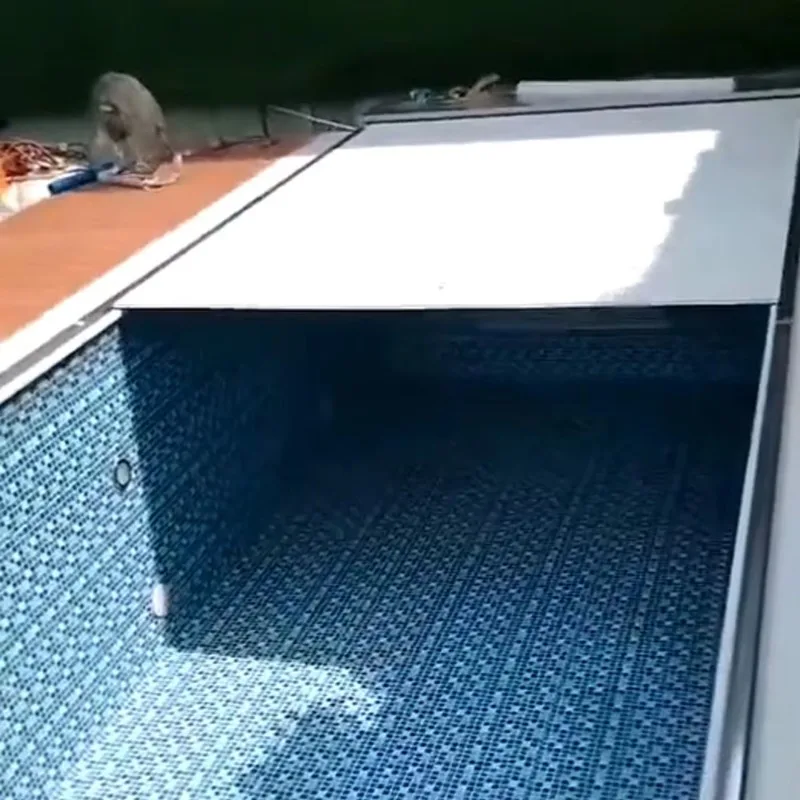 Factory   Sliding Swimming Pool Cover Hidden Deck Pool Cover Indoor Outdoor Swimming Pool Protective Cover Waterproof Insul