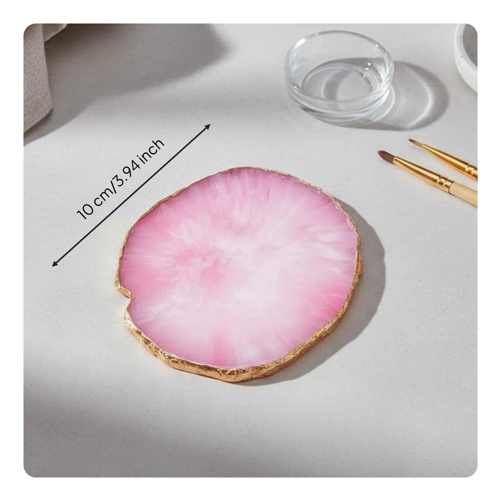 Resin Palette Imitation Agate Design Mixing Board Nail Art Tray Manicure Goods for Manicure Studio