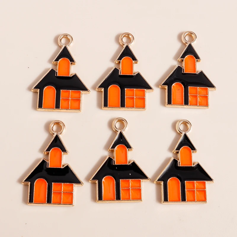 20 Stück süße Emaille Halloween Geist Kürbis Fledermaus Charms für Schmuckherstellung Ohrringe Anhänger Halsketten Armband DIY Bastelbedarf – Detail 8