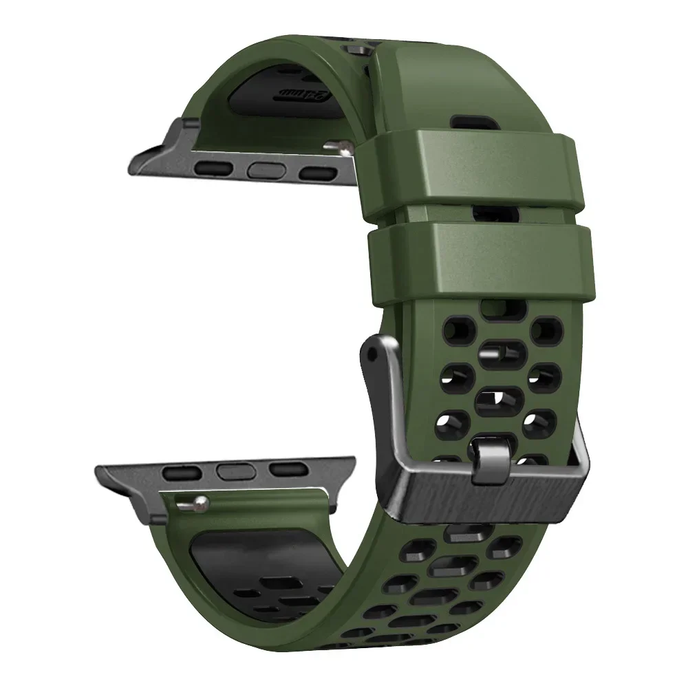 Sport Silikonarmband für Apple Watch Ultra 2 49 mm Armband Armband für Apple Watch Serie 9 8 7 SE 6 45 mm 44 mm 42 mm Zubehör