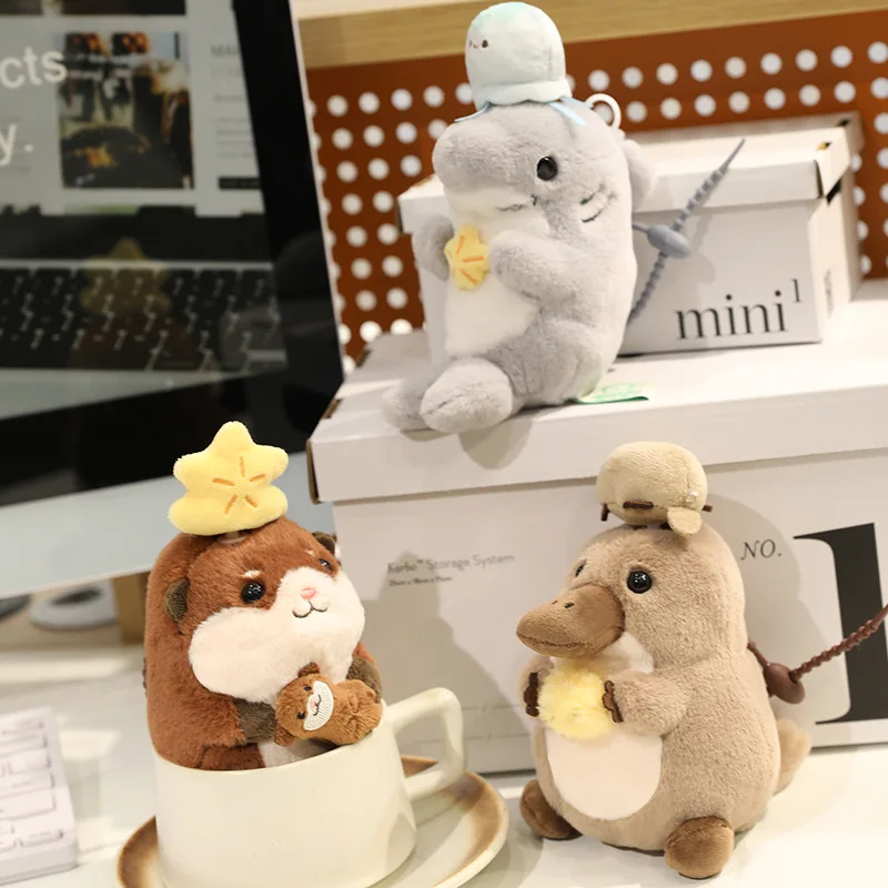 Rabbitai ocean spinning animal plush toy doll cute simulation water sloth seal doll pendant Decoration Birthday Gifts