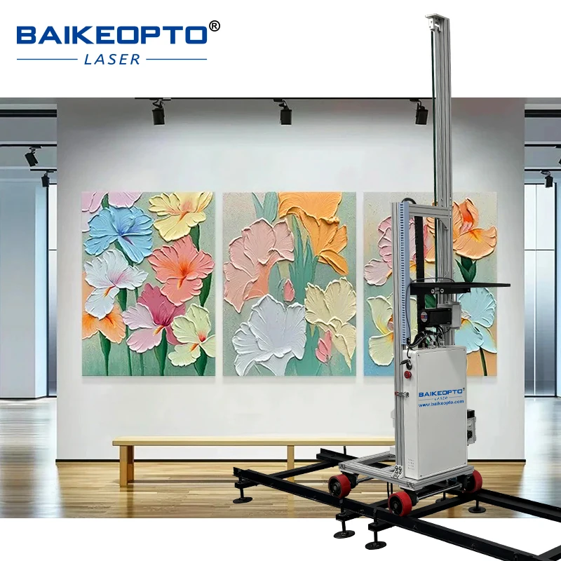 Wheel Wall Printer DX10 Print Head, Portable Wall Pen, Automatic Painting 4-color Inkjet Printer.
