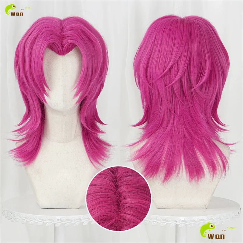 

Saja Boys Romance Cosplay Wig 40cm Rose Wigs For Jinu Baby Abby Mystery Halloween Cos Anime Wig Heat Resistant Synthetic Hair