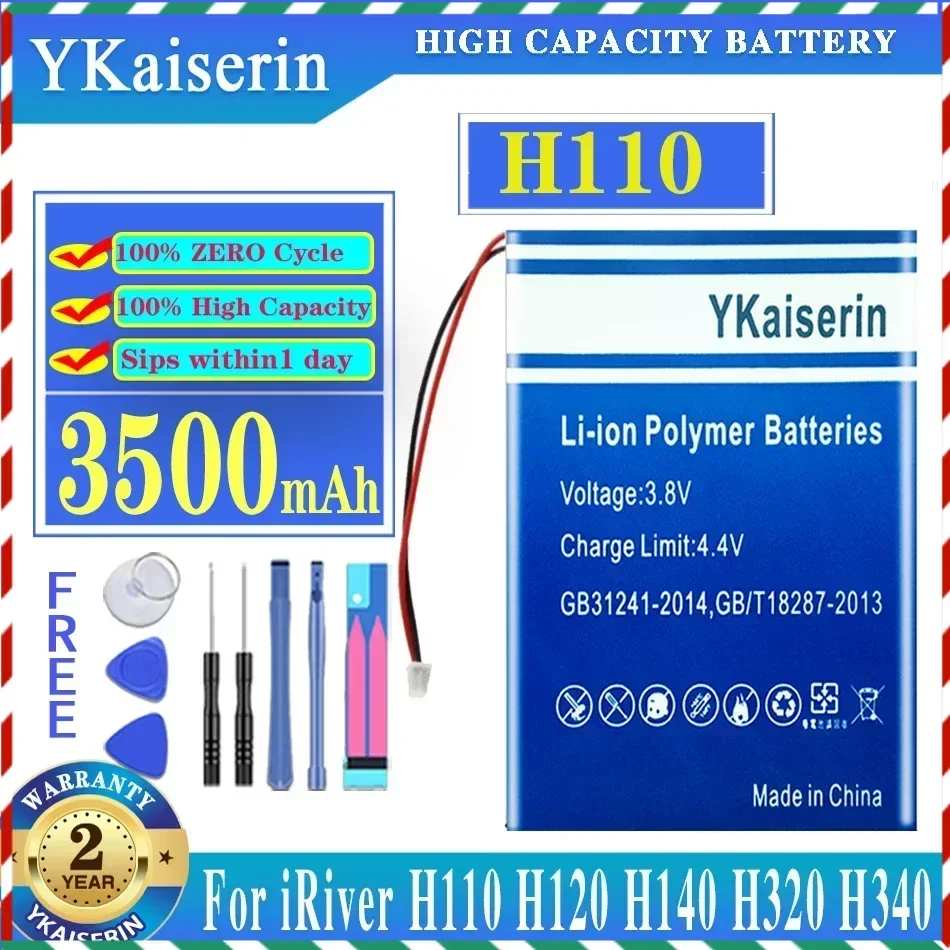 YKaiserin New 3500mAh Battery for IRIVER H110 H120 H140 H320 H340 Player Batteries