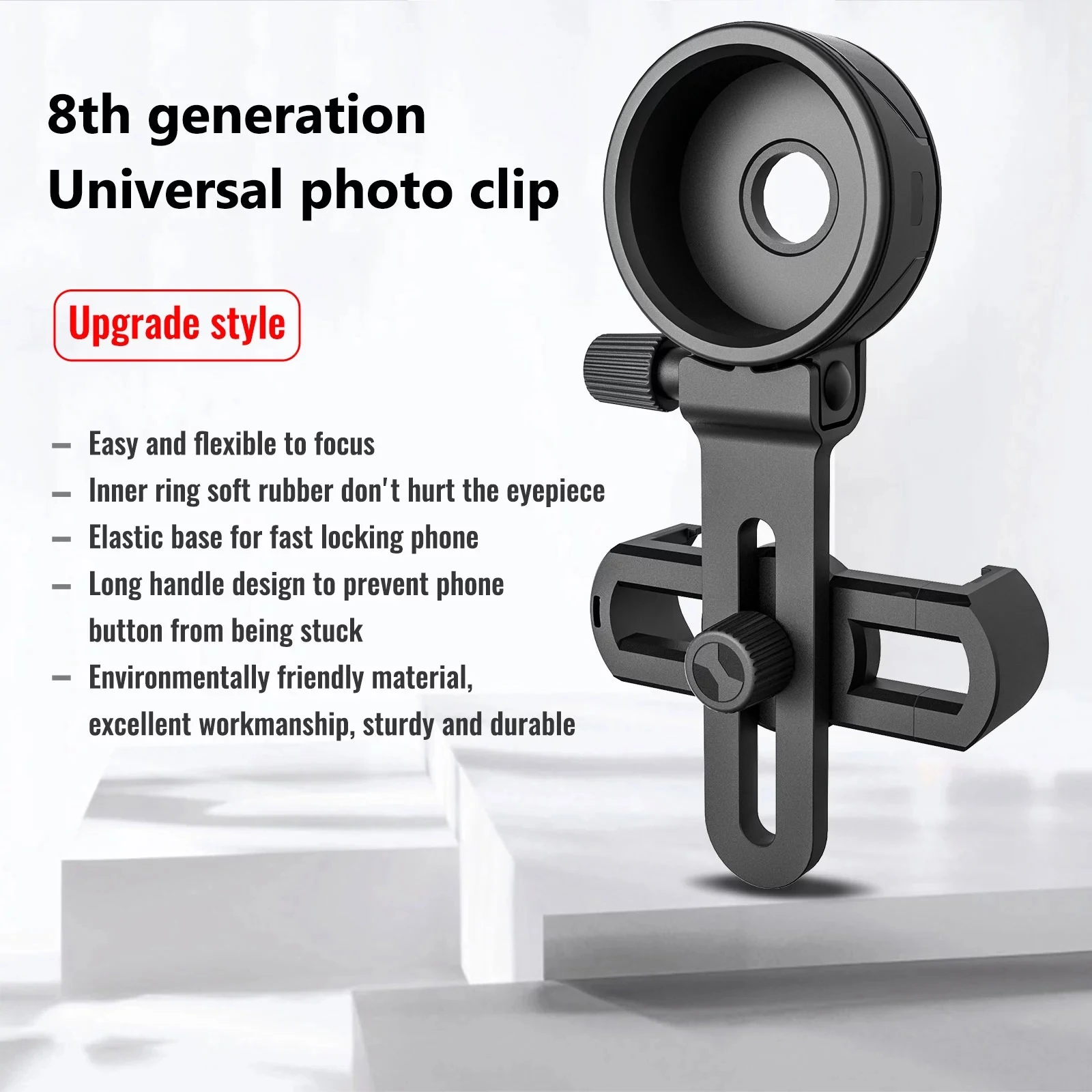 Universal Cell Phone Adapter Clip, Binocular, Monocular, Spyglass, Astronomical Telescope, Microscope Adaptateur, Smartphone