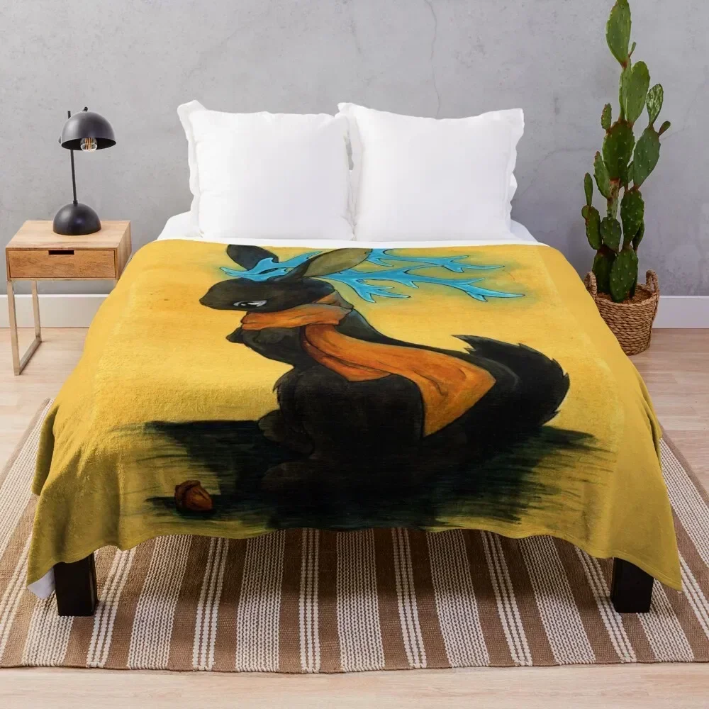 

Autumn Jackalope Throw Blanket Multi Use Warm Blanket for Living Room Bedroom