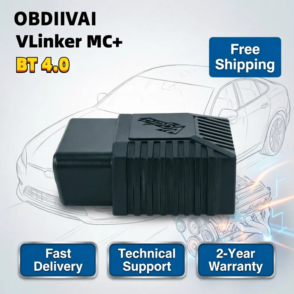 OBDIIVCI Vgate vLinker MC+ 4.0/3.0 ELM327 100 Original Bluetooth OBD 2 OBD2 ELM 327 wifi Car Diagnostic For IOS Android Scanner