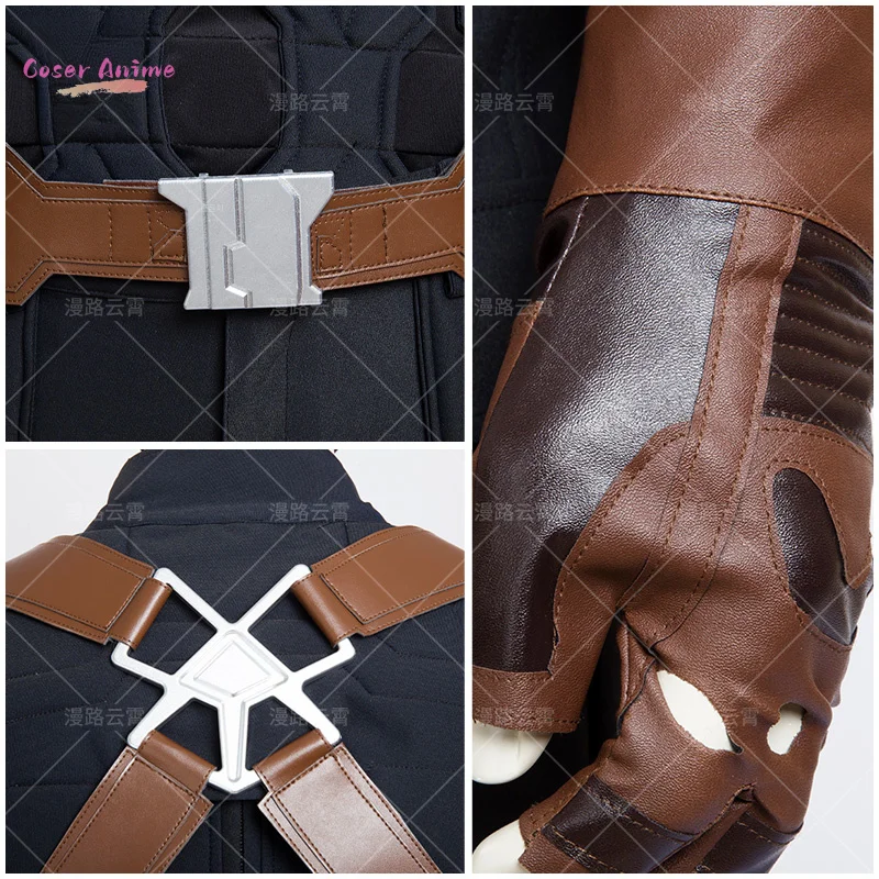 Movie Superhero Steven Rogers Captain Cosplay Hydra Costume Mask Shawl Gloves Pants Waist Bag Shoe Cover Halloween Men Uniform