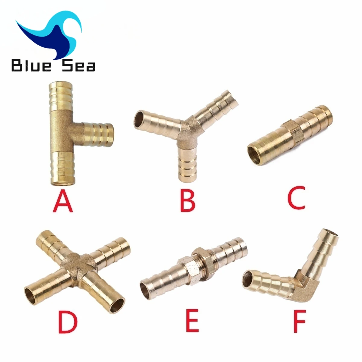 1PC 6/8/10/12/14/19mm Pagoda Brass Hose Fitting Barb Tail 1/8\