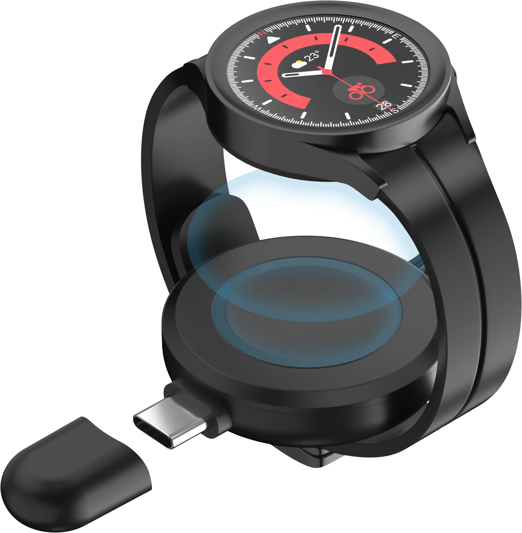 

Портативное зарядное устройство USB C для Samsung Watch 6 Classic 5 Pro 3 4 Active 2, беспроводная Магнитная быстрая зарядная станция для Galaxy Watch