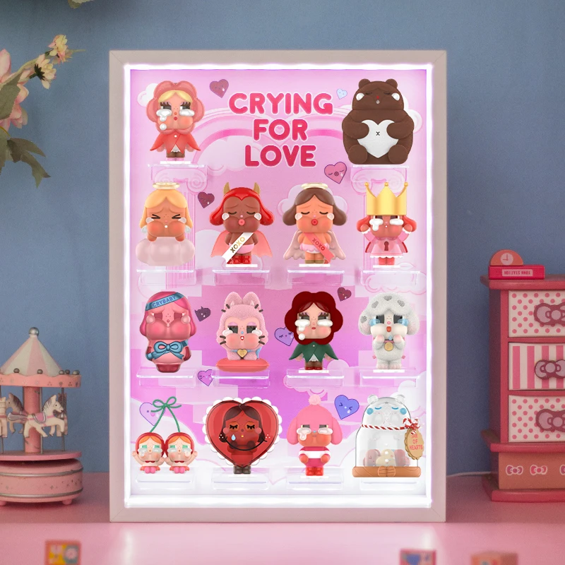 

CRYBABY Tears of Eros Series Blind Box Display Case LED Light High Clarity Acrylic Dust-Proof Showcase Collection Romantic Gift
