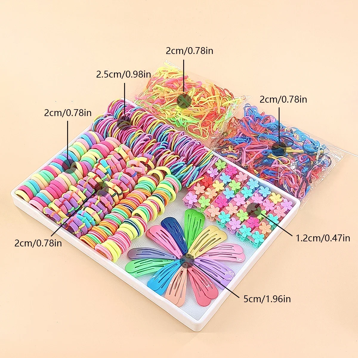 Girls Colorful Hair Bands Set Nylon Elastic Rubber Accessories Children Ponytail Holder Scrunchies Baby Cute Headband hair ties
