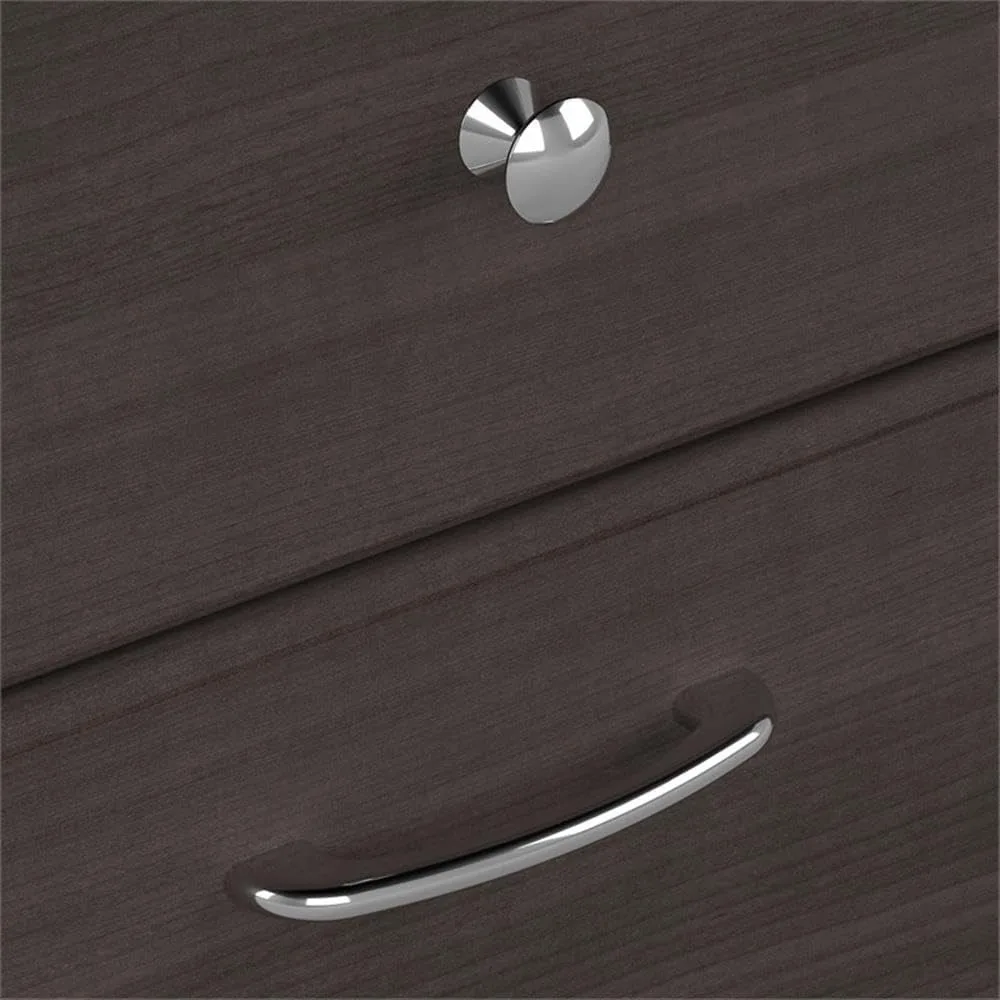 Mesa Cabot cinza urze de 72 polegadas de largura com gaiola de armazenamento