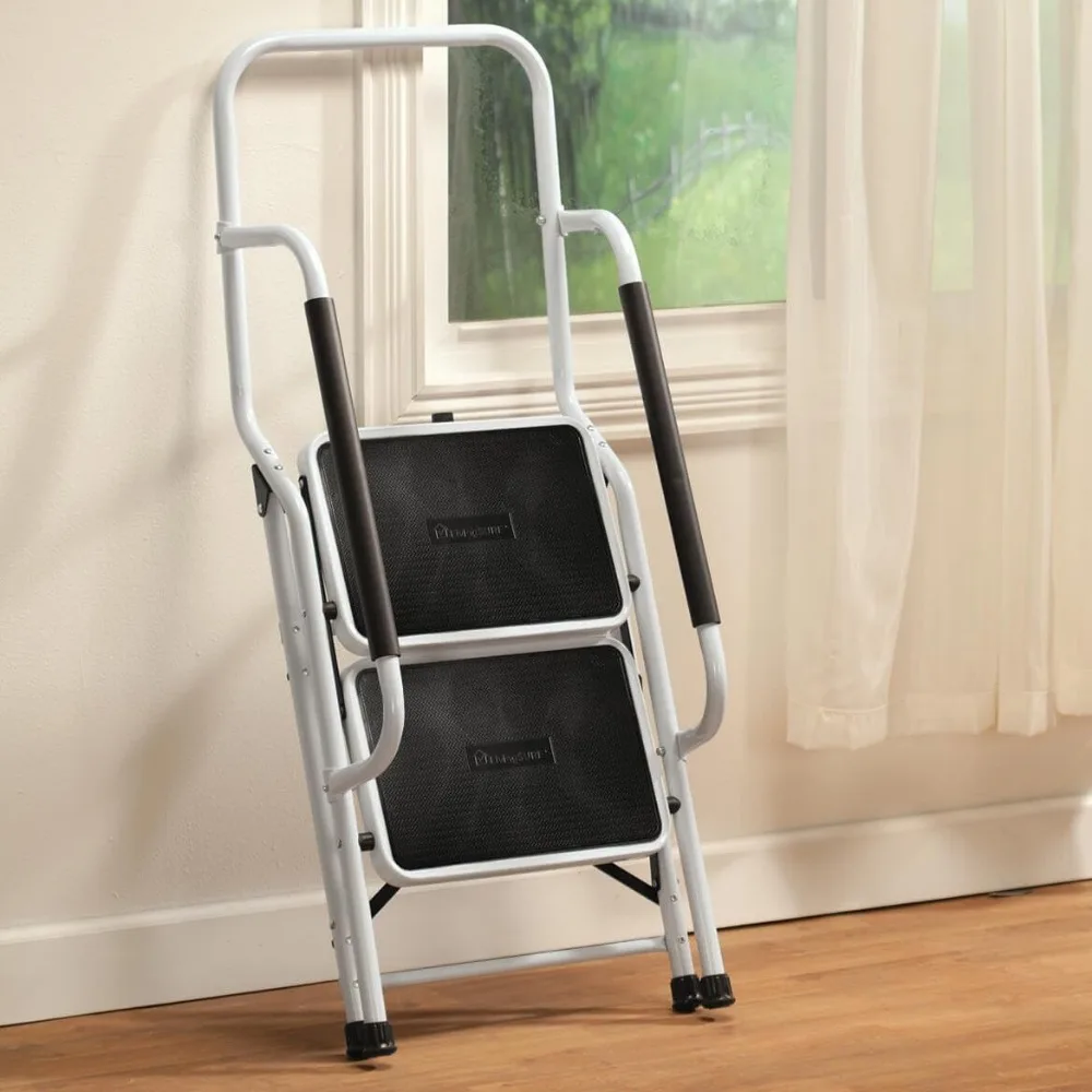 Extra Large Step Ladder with Integrated Handles for Enhanced Safety and Stability