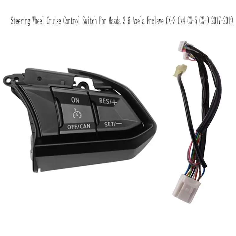 A82M-Car Steering Wheel Button Switch For Mazda 3 6 Axela Enclave CX-3 Cx4 CX-5 CX-9 2017-2019 Cruise Control System